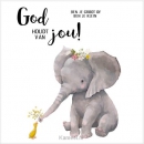 Productafbeelding Cadeaubordje olifant God houdt van jou