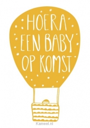 Productafbeelding Wenskaart Hoera een baby op komst