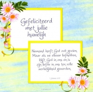 Productafbeelding Kaart m env gefeliciteerd met jullie huw